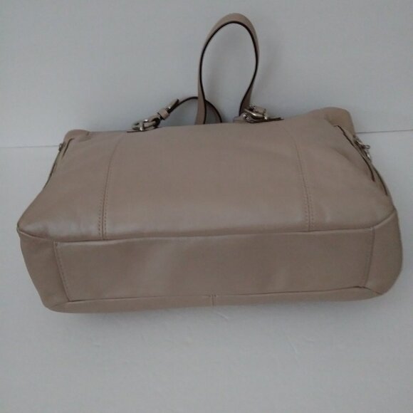 Coach Beige Double Handle Tote Bag - Picture 9 of 12